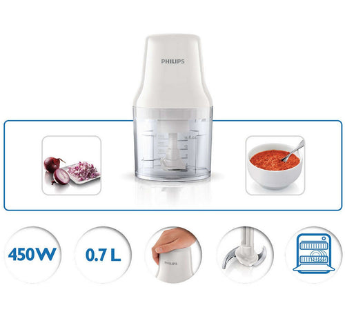 Philips Daily Collection Chopper, 0.7 L, 450 W, White, HR1393/01