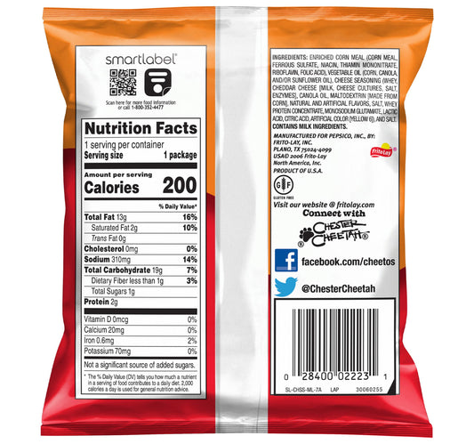 Cheetos Crunchy Cheese Flavored Snacks 35.4 g
