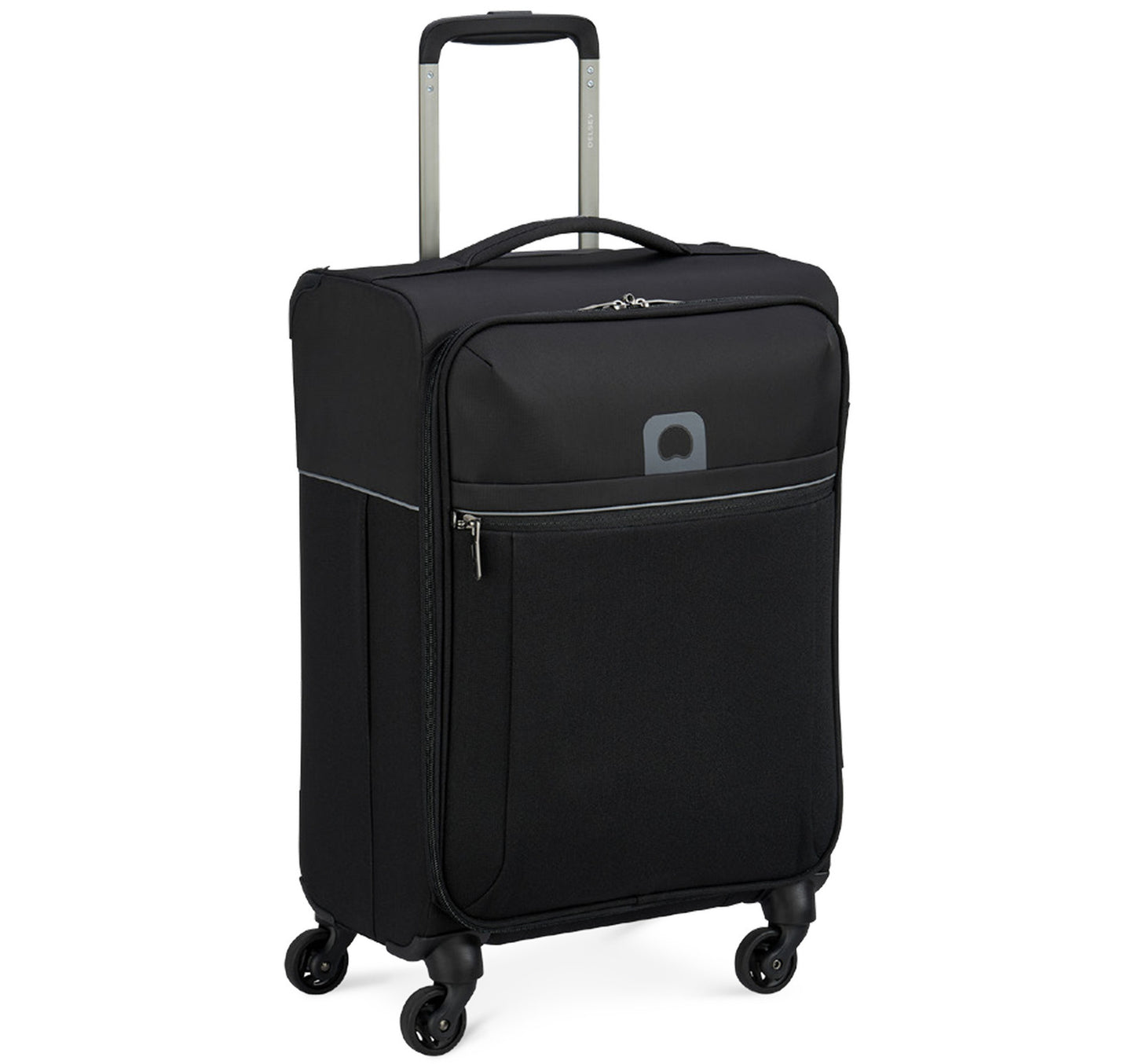 Delsey Brochant 4 Wheel Soft Trolley, 55 cm, Black