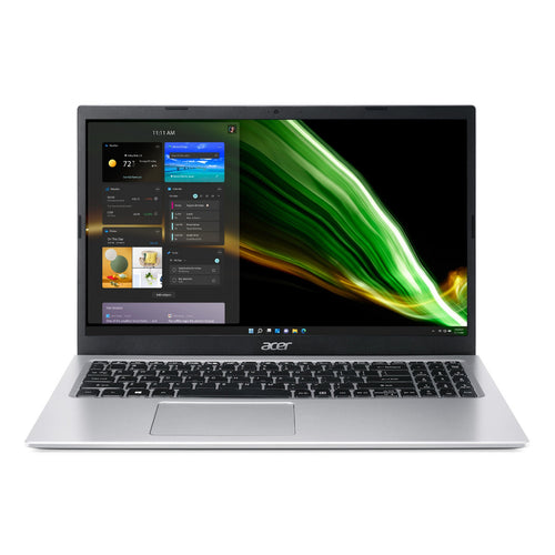 كمبيوتر محمول من أيسر A315-58G-74JV بمعالج إنتل كور i7، شاشة 15.6 بوصة عالية الوضوح، ذاكرة وصول عشوائي (RAM) سعة 8 جيجابايت، قرص صلب سعة 1 تيرابايت + قرص صلب سعة 256 جيجابايت، نظام تشغيل DOS، لون فضي نقي