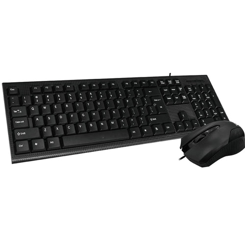Iends USB Wired Computer Slim Keyboard and Wired Mouse Bundle Pack Plug and Play KM475