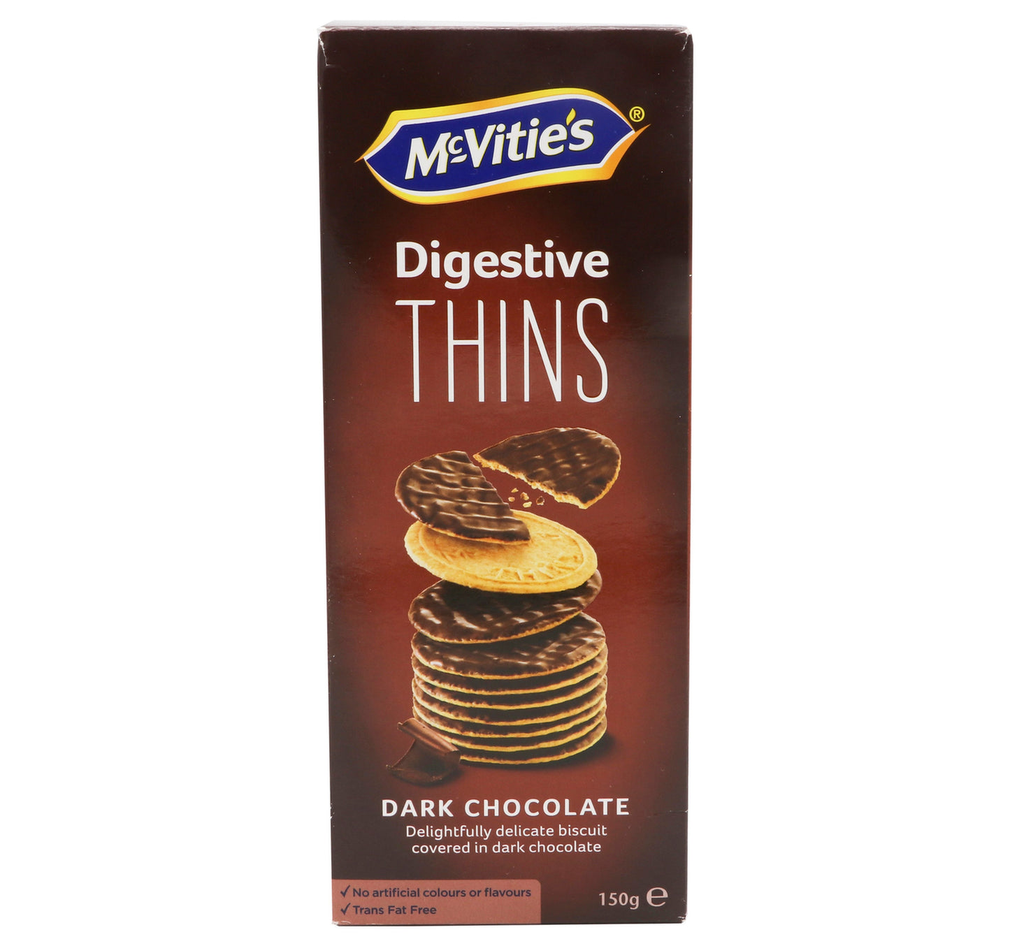 McVitie's Digestive Thins Dark Chocolate 150 g