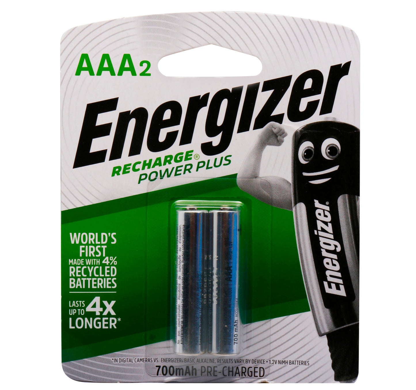 Energizer Rechargeable AAA Battery NH12, Pack of 2 Pcs