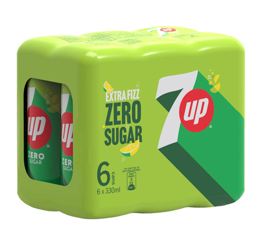 7UP Zero Cans 6 x 330 ml