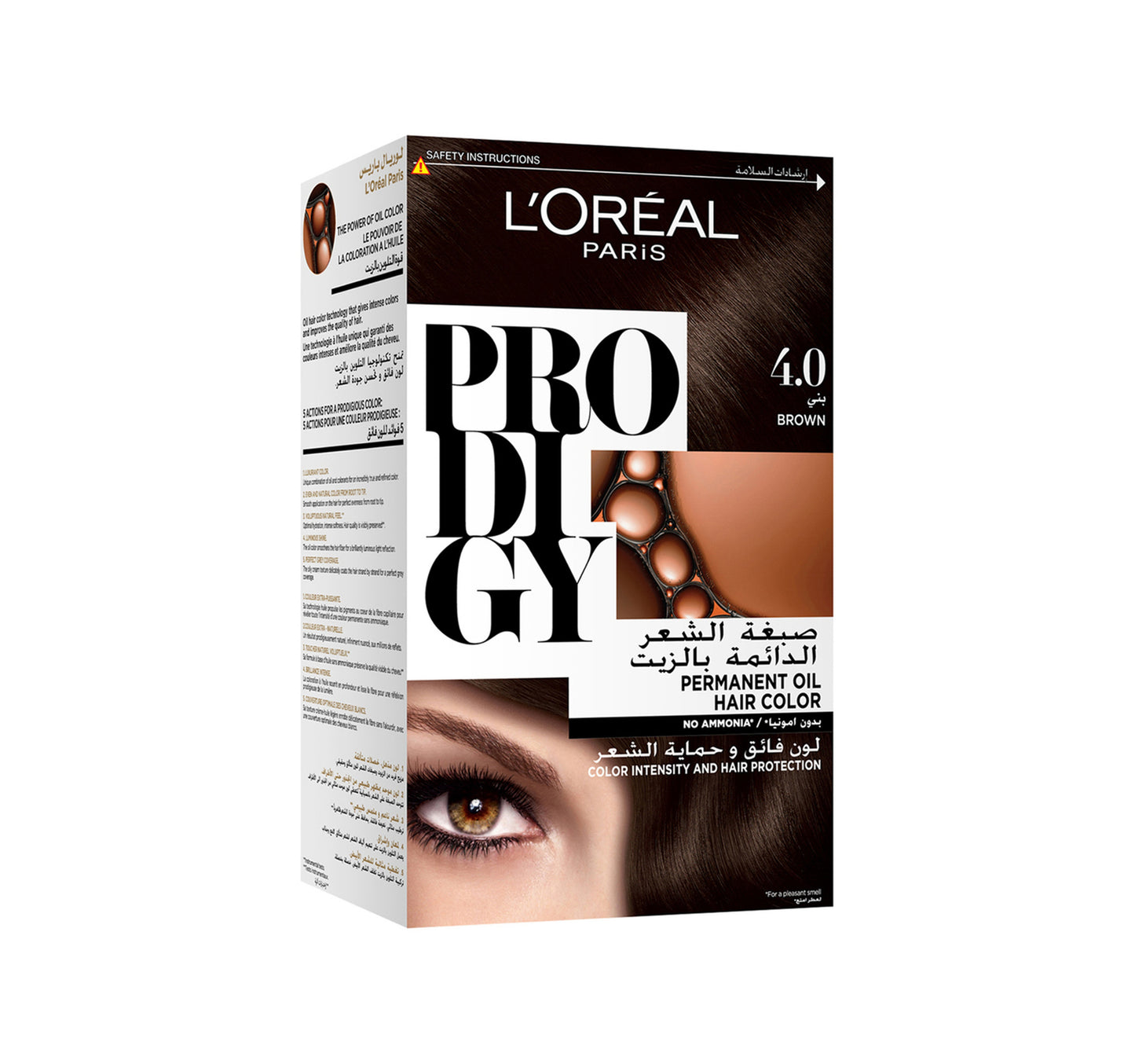 L'Oreal Paris Prodigy Hair Color 4.0 Brown 1 pkt