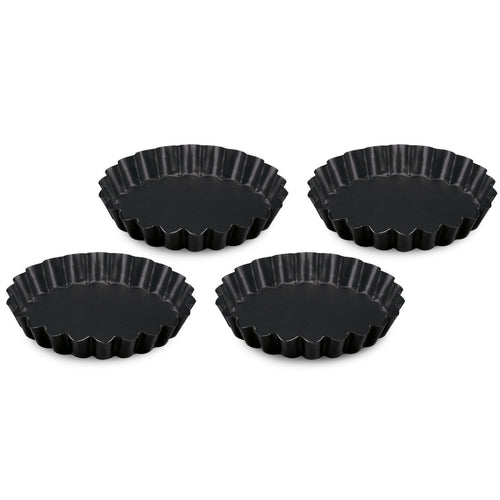 Guardini Pie Tins, 4 Pcs, 12 cm, Black, 86204