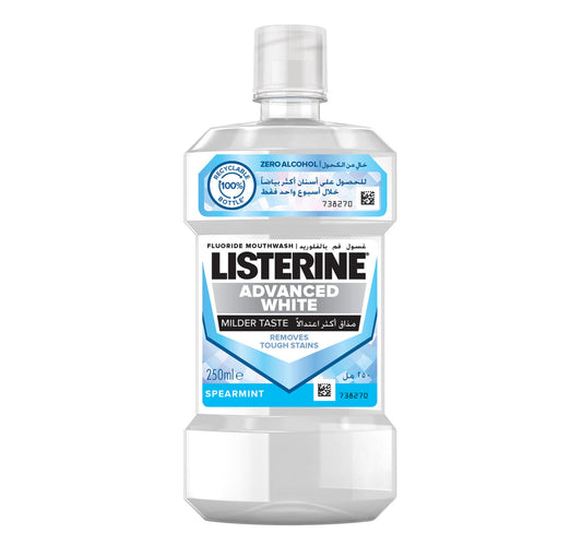 Listerine Advanced Zero Alcohol White Spearmint Mouthwash 250 ml