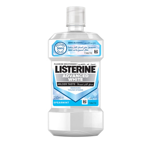 Listerine Advanced Zero Alcohol White Spearmint Mouthwash 250 ml