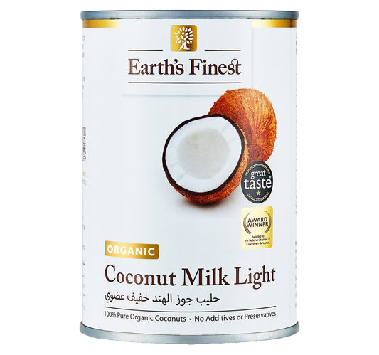 حليب جوز الهند العضوي الخفيف من Earth's Finest، 400 مل