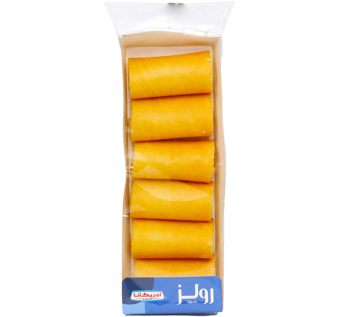 Americana Mini Roll Vanilla Cake 6 pcs 120 g