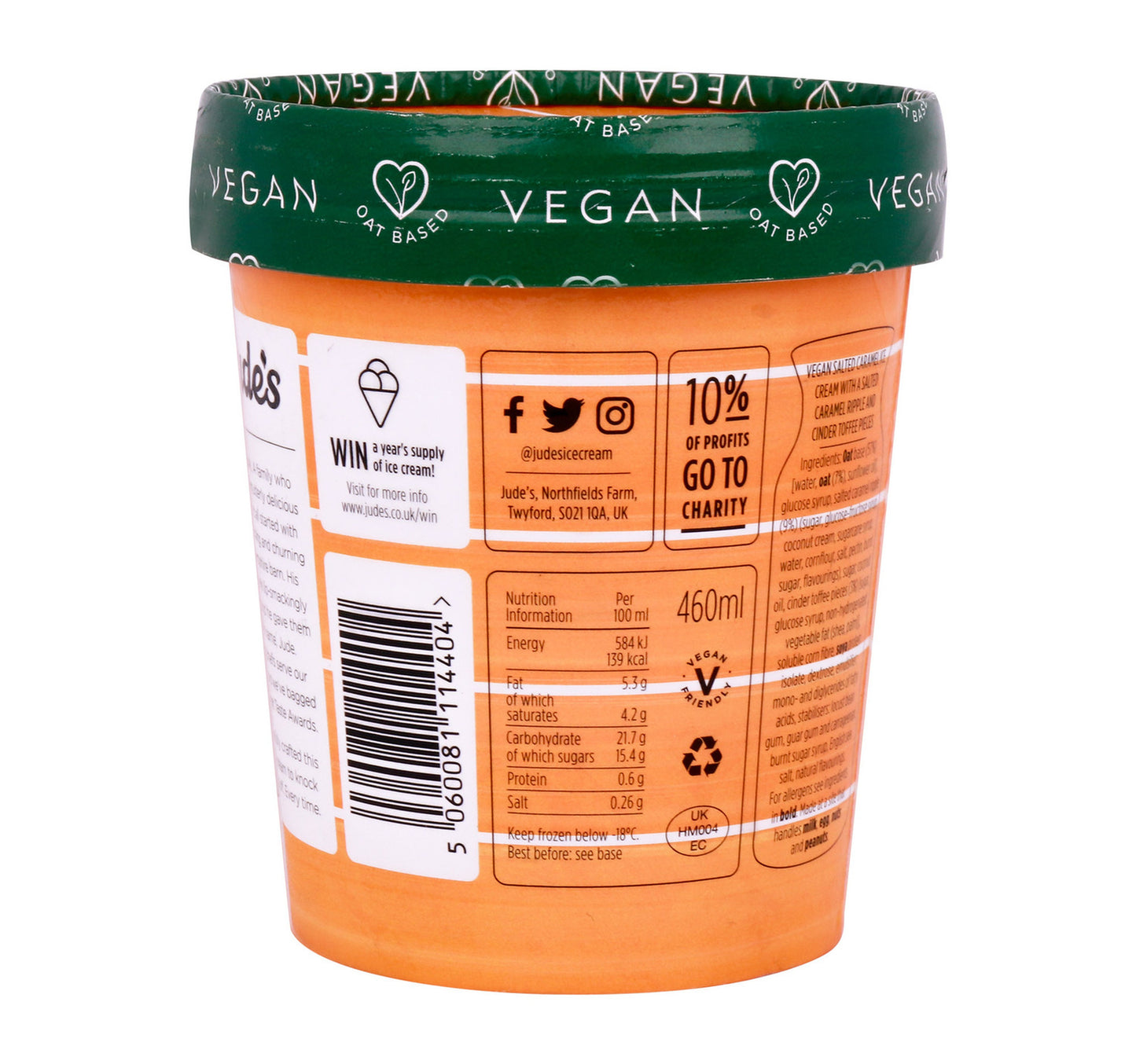 Jude's Ice Cream Vegan Salted Caramel 460 ml