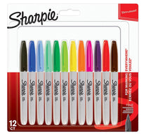 Sharpie Fine Permanent Marker 12 Colour Assorted