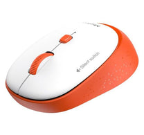 Meetion Wireless Mouse, White & Orange, WhiR-571