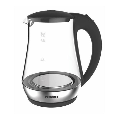 Nikai Glass Electric Kettle,1.7L, 2200W, NK323G