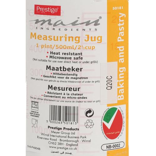 Prestige Plastic Measuring Jug, 1 Pint, PR50181