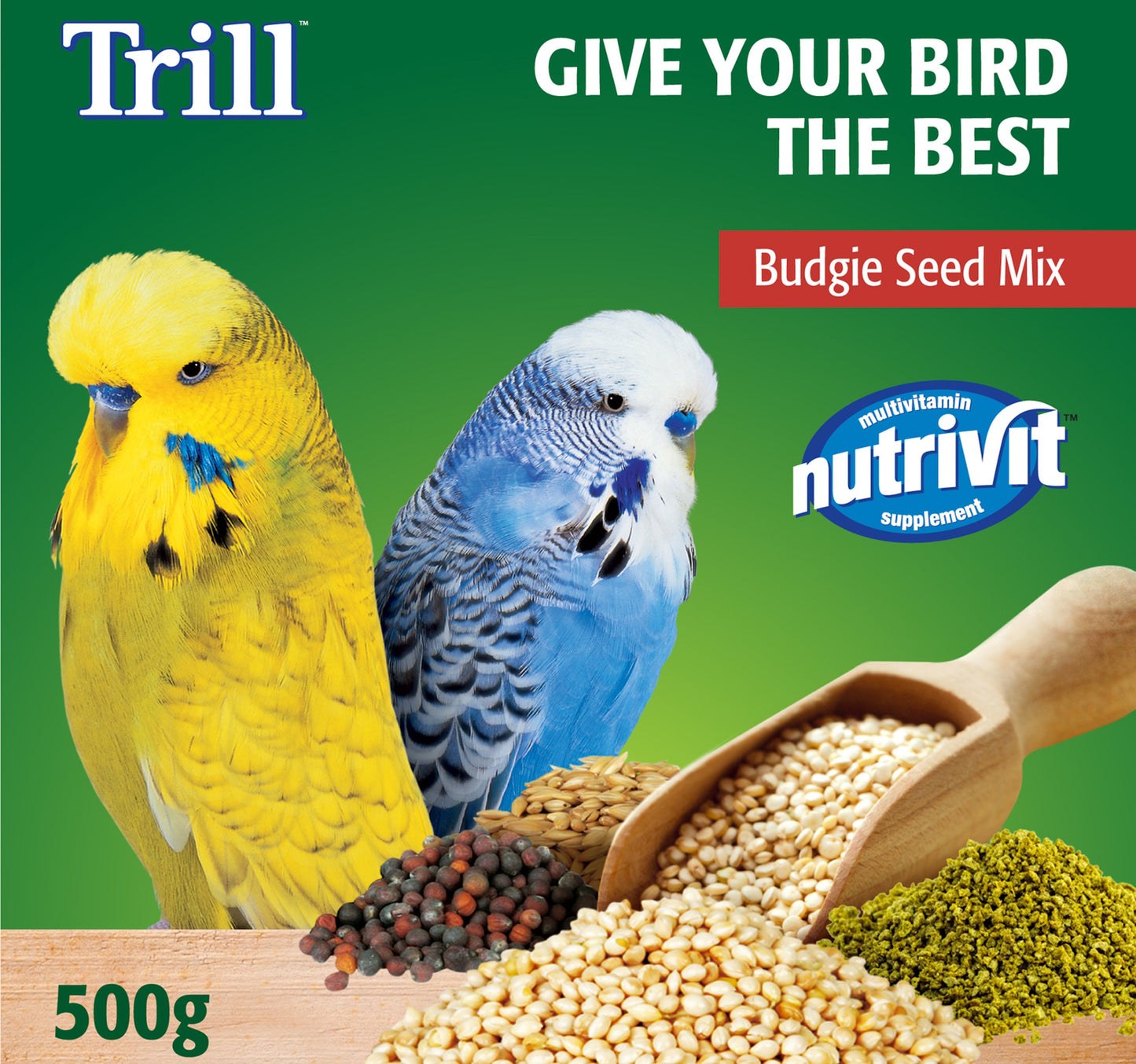 Trill Budgie Seed Mix Bird Food 500 g