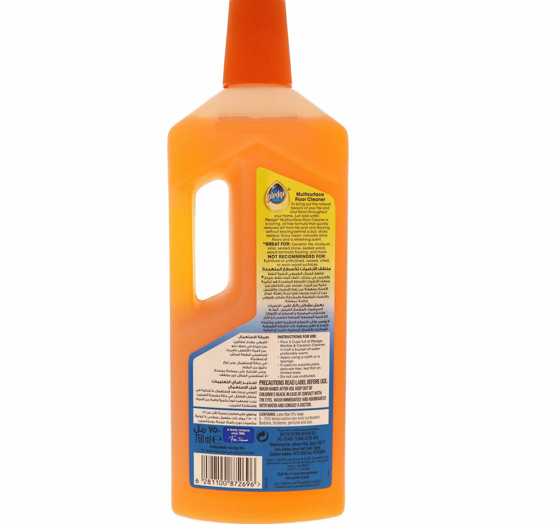 Pledge Multisurface Floor Cleaner Orange 750 ml