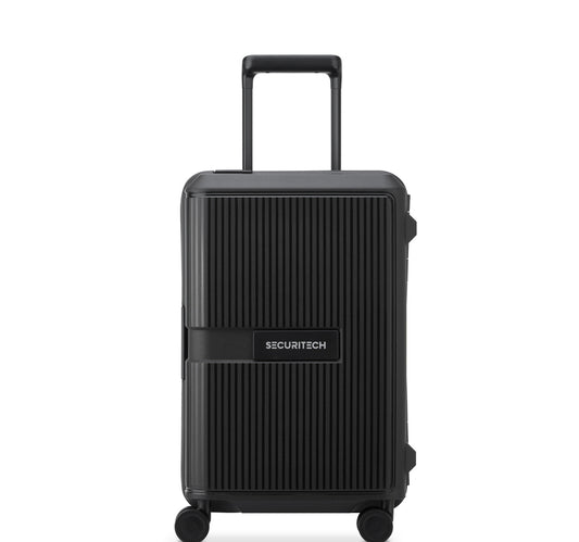 Delsey Securitech Stone 4 Double Wheels Hard Trolley, 55 cm, Black