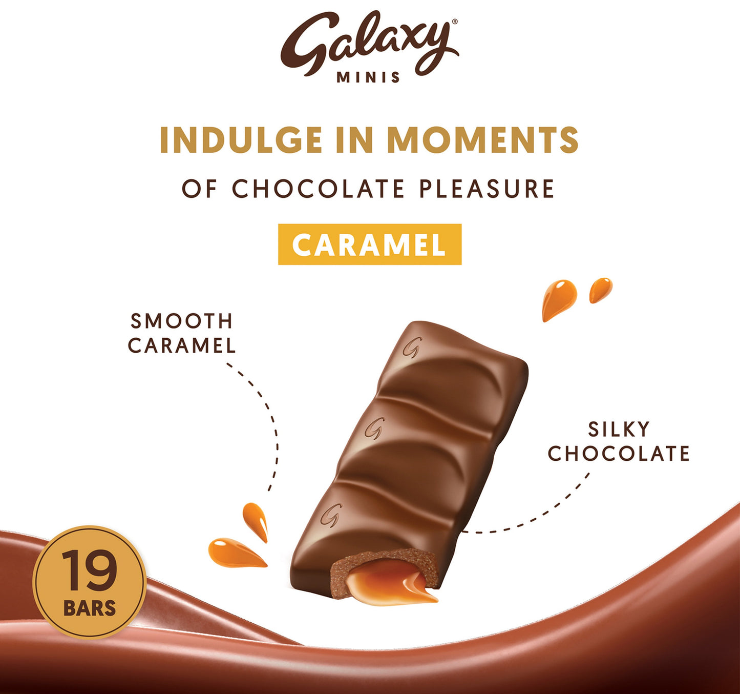 Galaxy Minis Caramel Chocolate Bar 19 pcs 266 g
