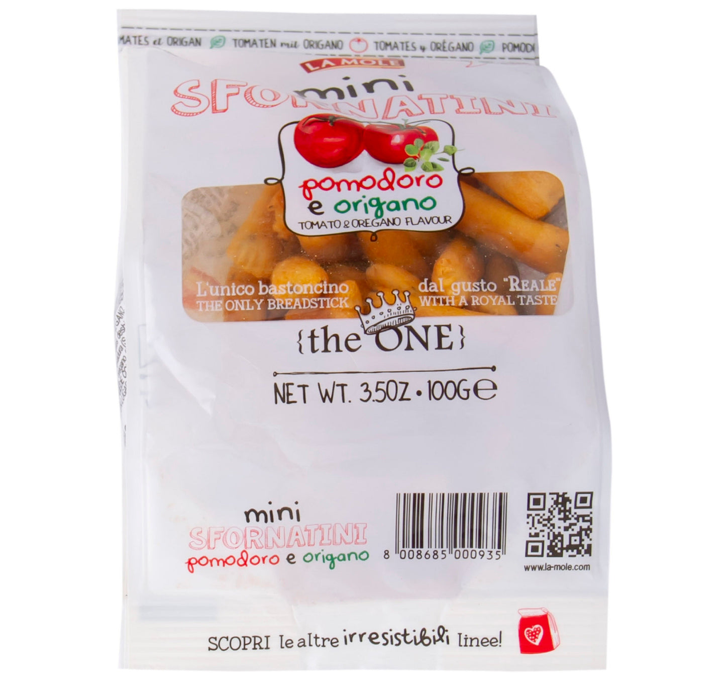 La Mole Mini Sfornatini Tomato & Oregano Flavour 100 g