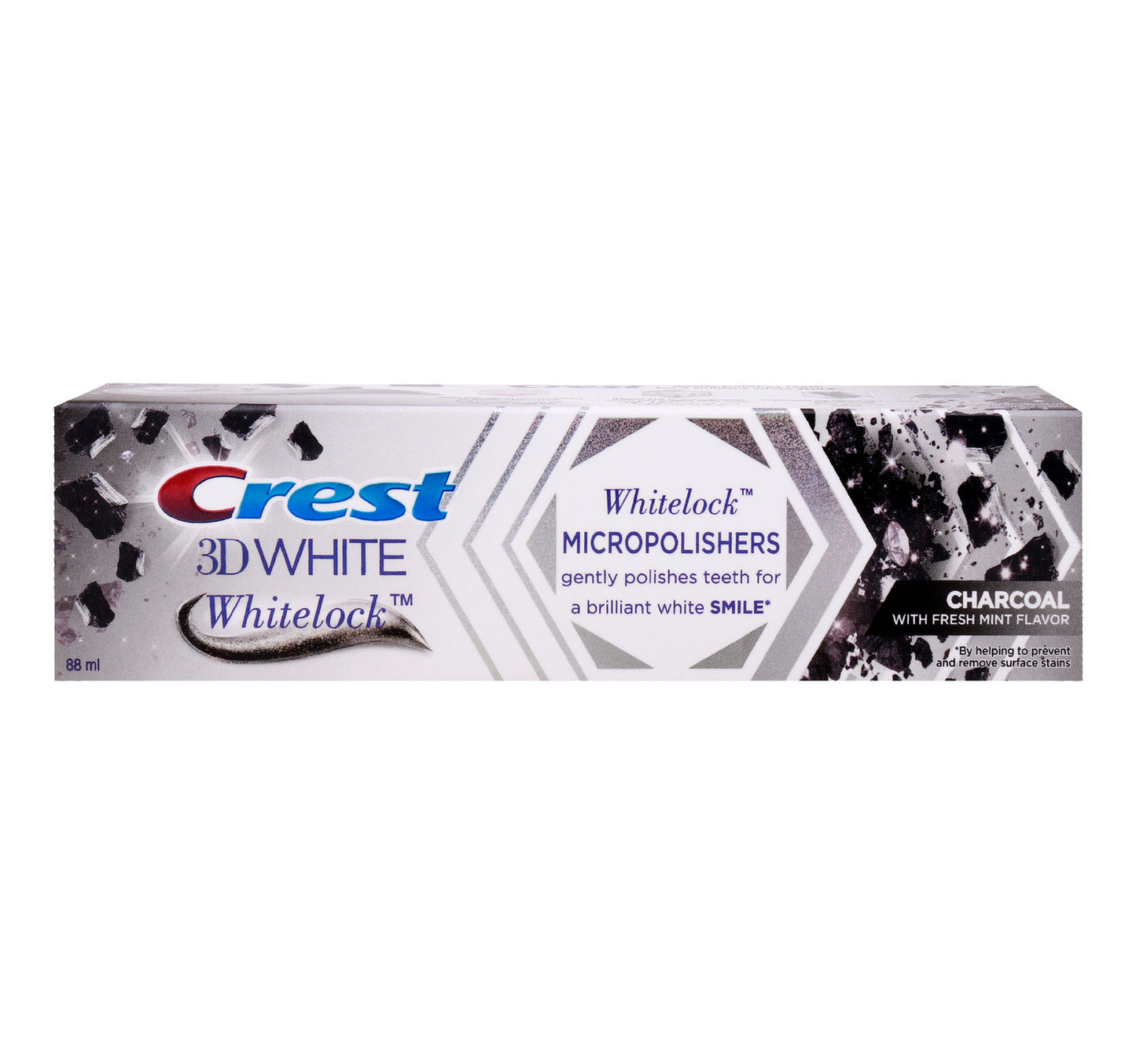 Crest 3D White Whitelock Micropolishers Charcoal With Fresh Mint Toothpaste 88 ml