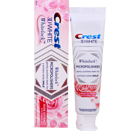 معجون أسنان كريست ثري دي وايت لوك مايكرو بوليشرز بخلاصة الورد مع ملح معدني 88 مل