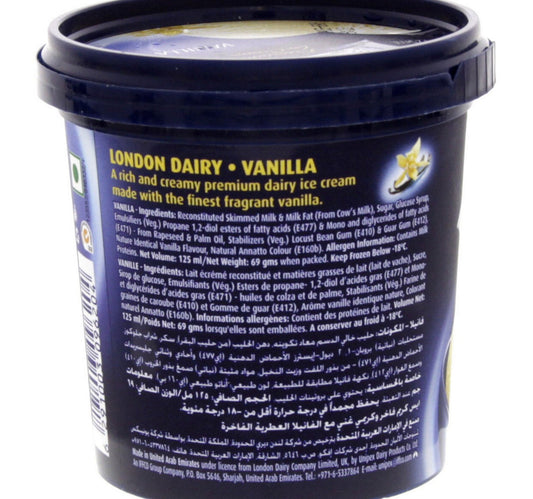 London Dairy Vanilla Ice Cream 125 ml