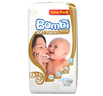 Sanita Bambi Baby Diaper Value Pack Size 2 Small 3-6 kg 48 pcs