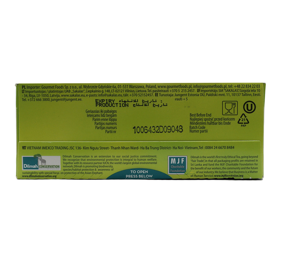 Dilmah Pure Green Tea Value Pack 3 x 20 Teabags