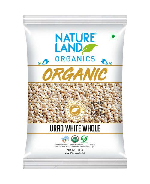 Natureland Organics Urad White Whole 500 g
