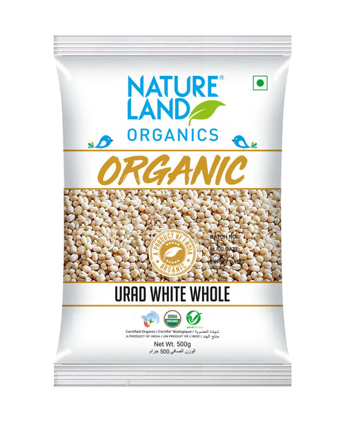 Natureland Organics Urad White Whole 500 g