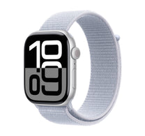 Apple Watch Series 10 GPS, 46 mm Silver Aluminium Case with Blue Cloud Sport Loop