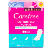 Carefree Cotton Feel Perfume Free Breathable Pantyliners 30pcs