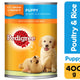Pedigree Puppy with Poultry and Rice Wet Dog Food Can 400 g