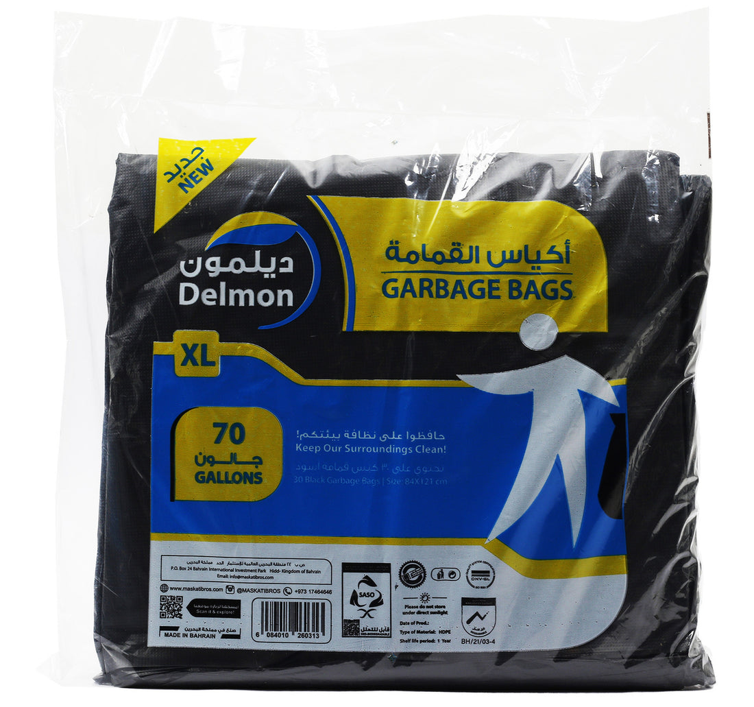 Delmon Garbage Bag 70 Gallons 30 pcs