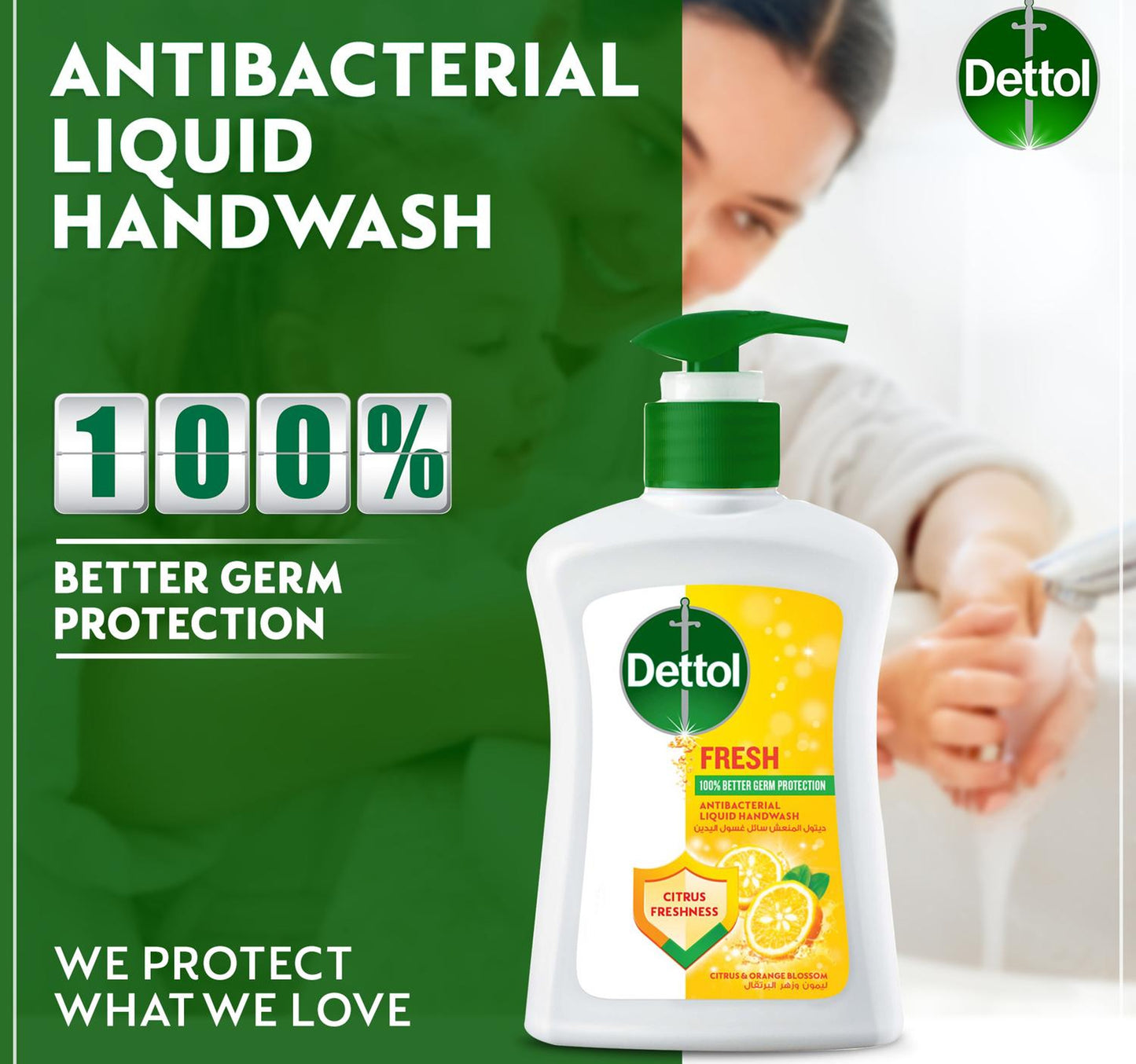 Dettol Fresh Liquid Handwash Pump Citrus & Orange Blossom Scent 200 ml