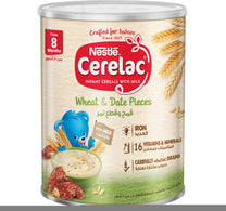Nestle Cerelac Infant Cereals with Iron + Wheat & Date Pieces From 8 Months 400 g