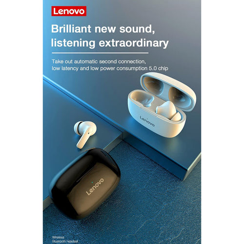 Lenovo HT05 True Wireless Earbuds, Black