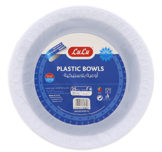 LuLu Plastic Bowls 20 oz. 25 pcs