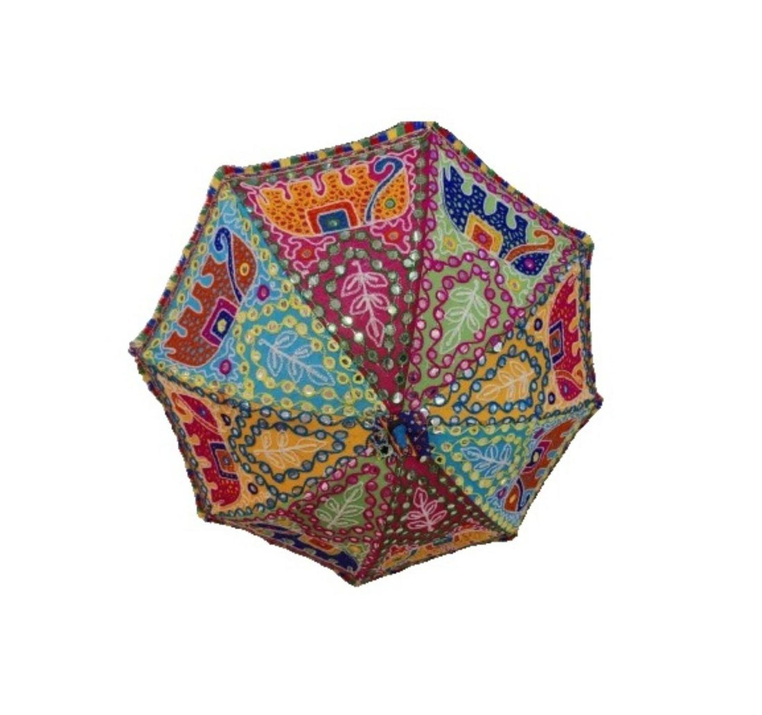 Maple Leaf Home Printed & Embroided Umbrella with Stand