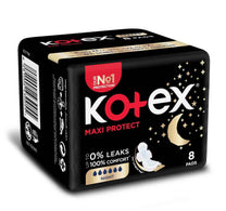 Kotex Maxi Protect Thick Overnight Protection Sanitary Pads with Wings 8 pcs
