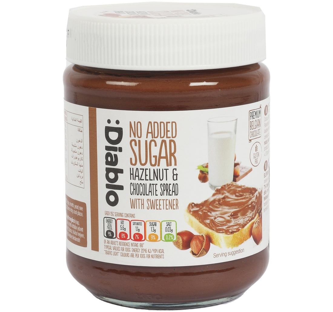 كريمة ديابلو بالبندق والشوكولاتة بدون إضافة سكر 350 جم