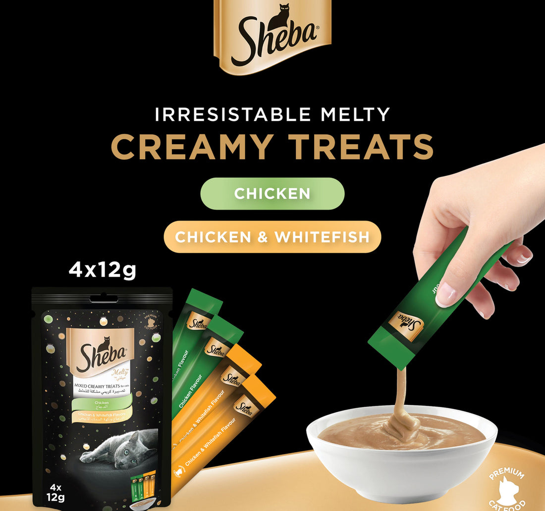 Sheba Melty Mixed Creamy Treats Chicken & White Fish 48 g
