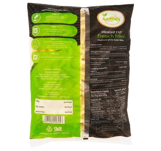 Garden Fresh Straight Cut French Fries 2.5 kg