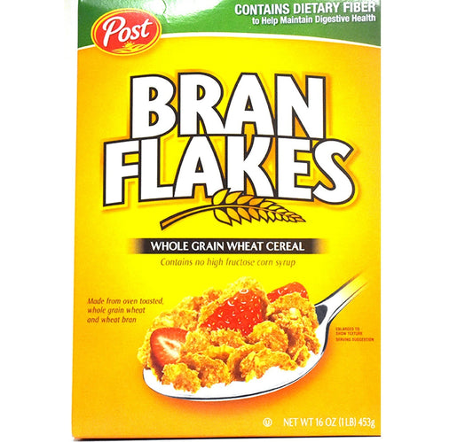 Post Bran Flakes Whole Grain Wheat Cereal 453 g