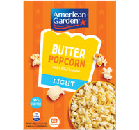 American Garden Gluten Free Microwave Butter Popcorn Light 240 g