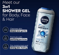 Nivea Men Pure Impact 3in1 Shower Gel 250 ml