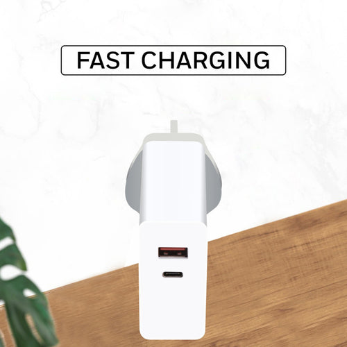 Honeywell ZEST Dual USB Wall Charger, 60 W, White, HC000016