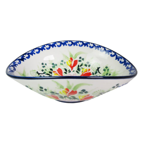 Home Ceramic Flower Design Decorated Bowl, 6.5 inches, SQ672