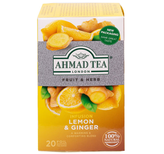 Ahmad Tea Lemon & Ginger Tea 20 Teabags